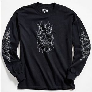 Urban Outfitters y2k skulls long sleeve tee